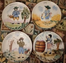 Piatti Vintage "Quattro Stagioni" Ceramiche Artistiche Bassano (mercatoFrancese)