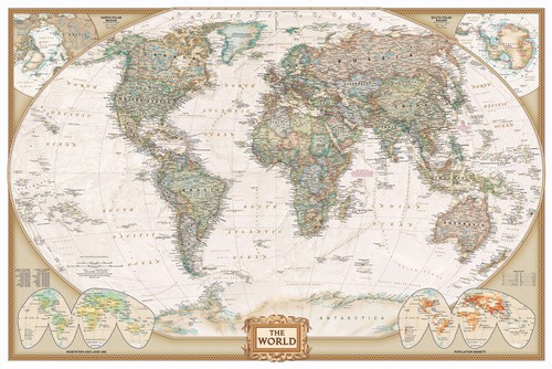 Mappa del mondo wall - a1,