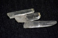 3 PUNTE LASER Quarzo Ialino GREZZO Cristallo Rocca Hyaline Quartz TERAPIA