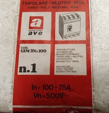 AVE GIM 3N100A 15KA 380V Interruttore magnetotermico scatolato magnetico 1000A