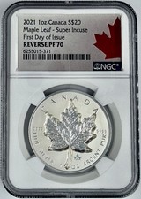 2021 Canada Argento $20 Foglia