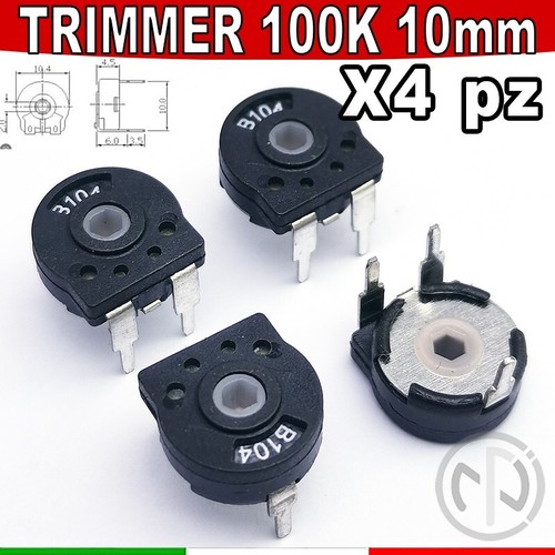 Trimmer potenziometro 100k - 4x,