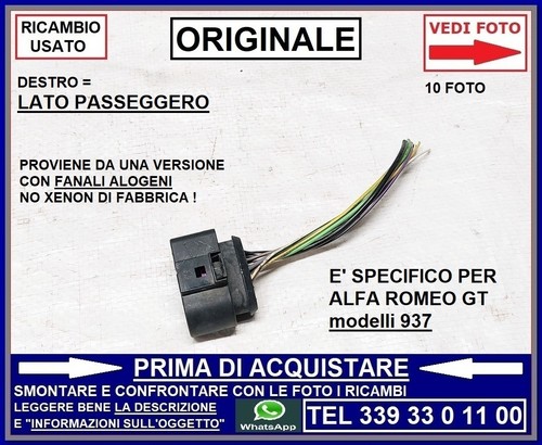 Connettore fanale anteriore - fanale,