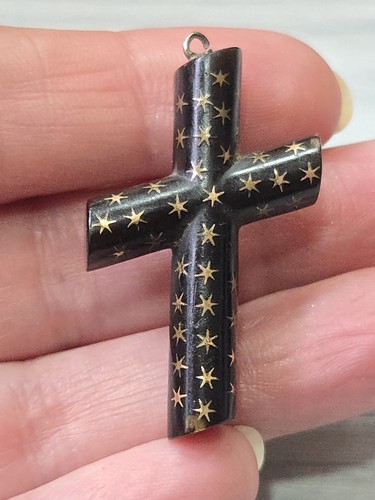 Antique cruciform cross - antique, pique