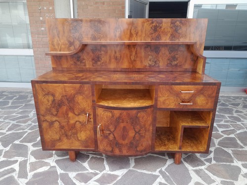 Credenza con alzata art deco