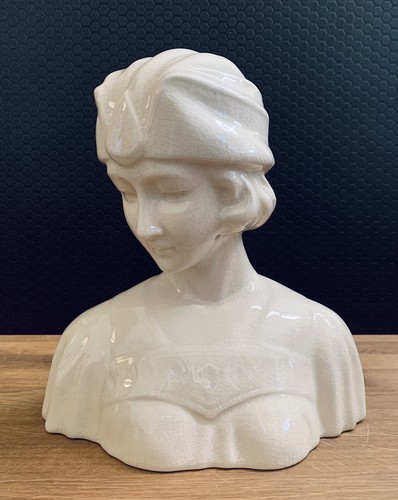 Scultura ceramica donna busto