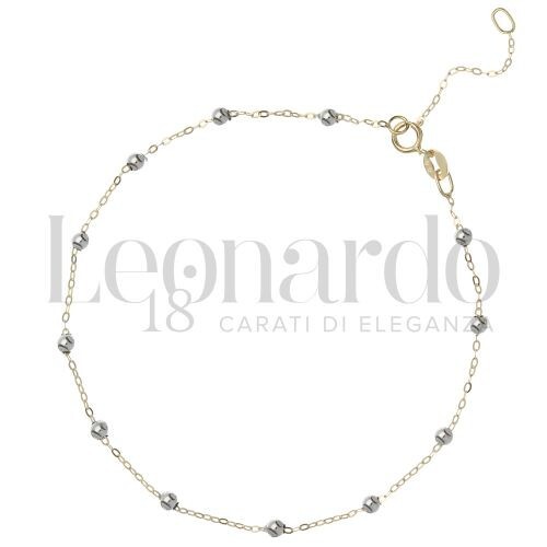 Bracciale catena con sfere oro - con,