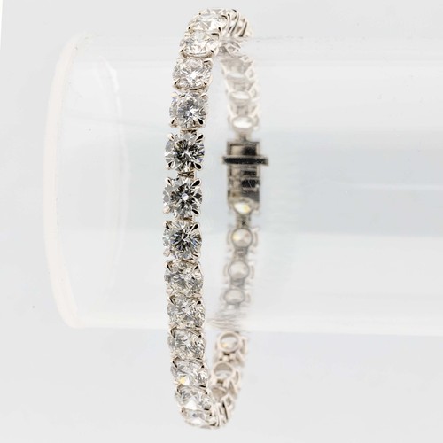 Bracciale tennis oro bianco - bracciale,