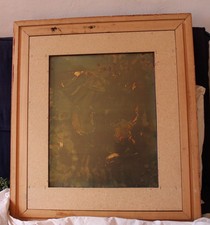 Quadro Autore Domenico Purificato 80x70 cm Dipinto su lastra di rame