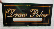 Vetro slot machine video poker disegno casinò vuoto vintage 20,5 x 9,5 pollici Uomo Cave