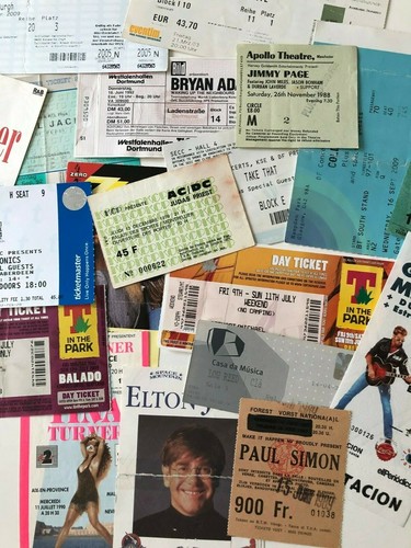 Collectors ticket stubs - stubs, from