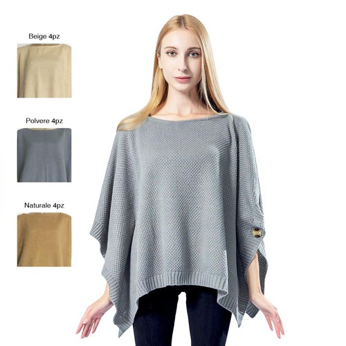 Mantella poncho maglione largo - mantella,
