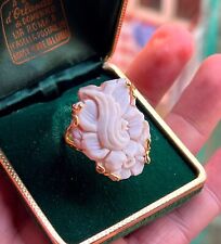 anello cammeo conchiglia fatto a mano gioiello primaverile donna elegante per lei made in italy