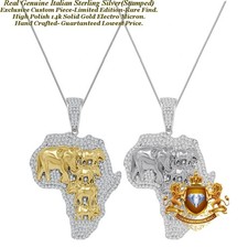 Ciondolo Charm Elefante Mappa