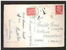 Cartolina Italia Regno Tariffa 20 c. ISOLATO Imperiale Tassata 20 c. 1941 WD894