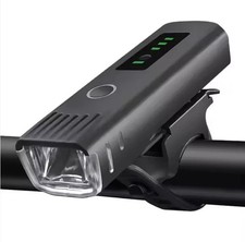 Luce Anteriore per Bici a LED  Ricaricabile  Bicicletta  Fanale  Faro Bike Nera