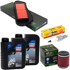 Olio 2L Manutenzione per Yamaha VP 125 VP 250 2007-16 Kit Filtro Aria Filtro Olio Candela