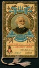 CALENDARIETTO BORSARI & C. PARMA 1913 CENTENARIO GIUSEPPE VERDI - OPERA LIRICA 