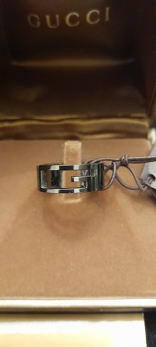 Gucci anello branded - gucci, ruteniato