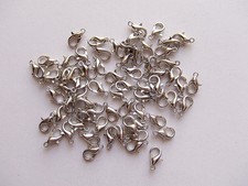 15pz moschettoni  colore argento scuro 10x6mm bijoux