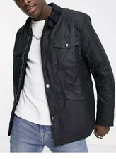 Barbour Fawden Dark Navy Waxed