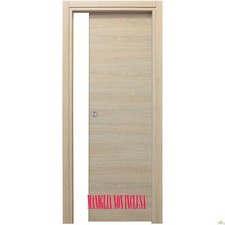 PORTA MICROTEC ROVERE BIANCO 210X70 CM SCORREVOLE INTERNO MURO CIECA LISCIA 40mm