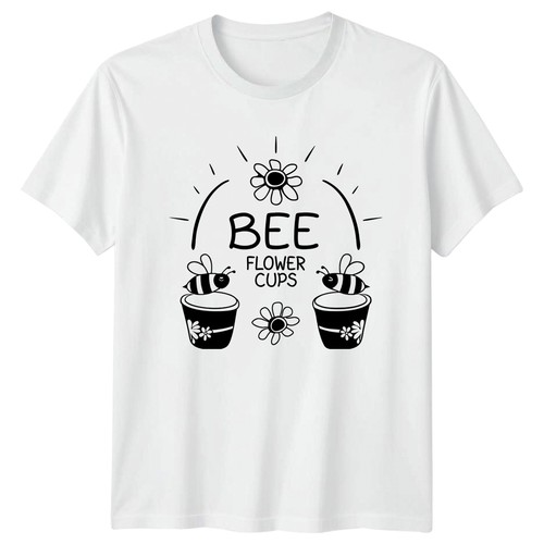Shirt tazze fiori ape - ape, vigna