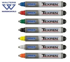 Dykem TexPen Marcatori a Sfera Vernice Industriale per Metallo, Acciaio, Scatola da 12