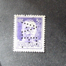 perfin - perforated- REGNO