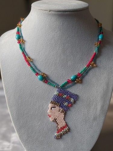 Ethnic craft necklace egyptian - necklace,