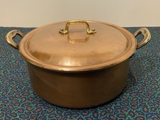 PENTOLA CASSERUOLA TEGAME IN RAME STAGNATO DIAMETRO 26 CM.PARI AL NUOVO