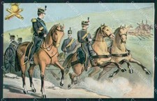 Militari Regio Esercito Artiglieria a Cavallo Tacchi cartolina XF0321