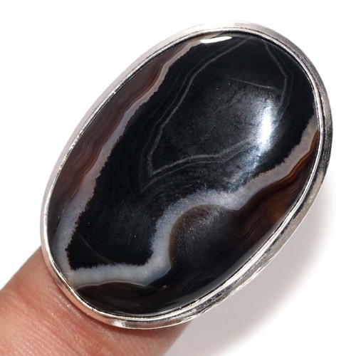 Anello fascia onice nera - a,