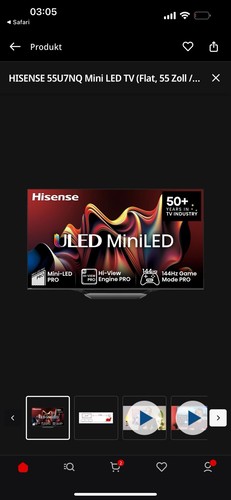 Hisense 55u7nq mini led 55 - tv, led,