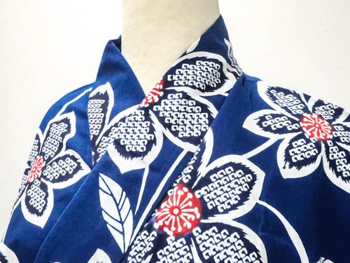 Kimono giapponese yukata navy - yukata,