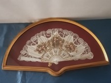 STUPENDO ANTICO VENTAGLIO IN VENTAGLIERA 