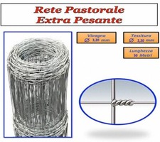 MT. 50 RETE METALLICA EXTRA PESANTE RECINZIONE PECORE PASTORALE ANIMALI H. 140cm