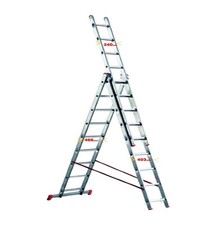 Scala TRASFORMABILE a sfilo alluminio MARCHETTI 3 elementi 11+11+11 piolo 28 mm