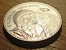 Transnistria 2025 1 rublo cosmonauta tedesco Titov UNC