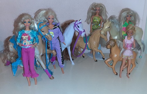 Barbie lotto cavalli anni - barbie, 90