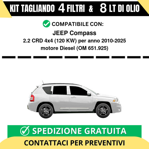 Tagliando per jeep compass 2 - per,
