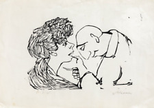 MACCARI MINO (Siena, 1898 - Roma, 1989) Bella Opera Litografia Figure cm 35x50