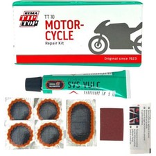 Rema Tip Top Scatola Riparazione Kit Toppe Moto Ciclomotore Ciclomotore Scooter TT10