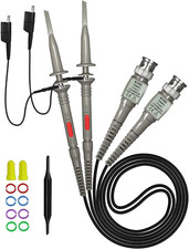 2 Pz Sonde a Clip Universali per Oscilloscopio 100Mhz Con Kit Accessori 1X 10X