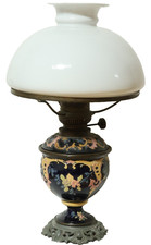 Vecchio Maiolica Lampada a