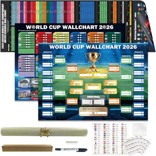 World cup wall chart 2026 - 2026, set