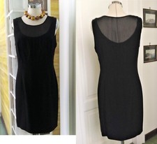 Abito donna Penny Black Elegante Must Have Tubino Crepe Nero voilè Made in ITALY