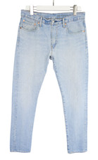 Levi's lotto 512 jeans premium big e uomo W33/L32 slim blu chiaro denim zip fly