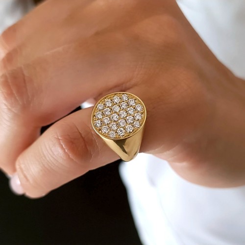 Anello chevalier con - , di