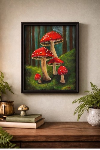 Quadro fungo rospo rosso - quadro,